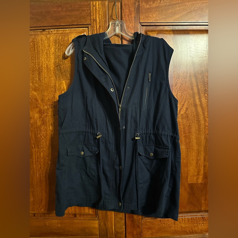 Zenana Outfitters Women’s Dark Blue Utility Vest